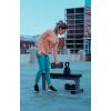 POWERBLOCK Travel Bench, Workout Bench, Folds Up for Easy Storage, Innovative Workout Equipment, Home & Commercial Gyms, Comfortable High Density Foam Upholstery Silver